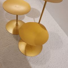 Gold Pillar Candle Holders