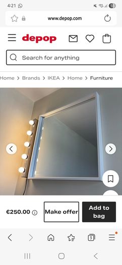 Ikea mirror lights and bulbs