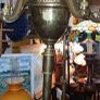 antique brass oil lamp stand Image 2