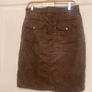 Vintage Brown Denim-Look Skirt Image 2