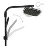 Dual Head Shower Set with Mixer and Hose Black Image 5