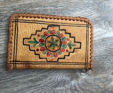 Vintage leather cards wallet