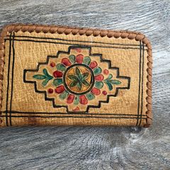 Vintage leather cards wallet