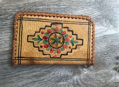 Vintage leather cards wallet
