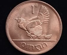 Ireland - 1968 - 1 Penny - Hen with Chicks - KM.11 - [272]