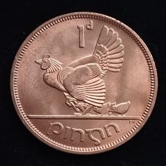 Ireland - 1968 - 1 Penny - Hen with Chicks - KM.11 - [272]