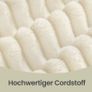 Modular Corner Sofa with Chaise Longue  Creamy White Corduroy Image 6