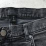 Men's "H&M" black denim Shorts. Size W34. Slim fit. Image 2