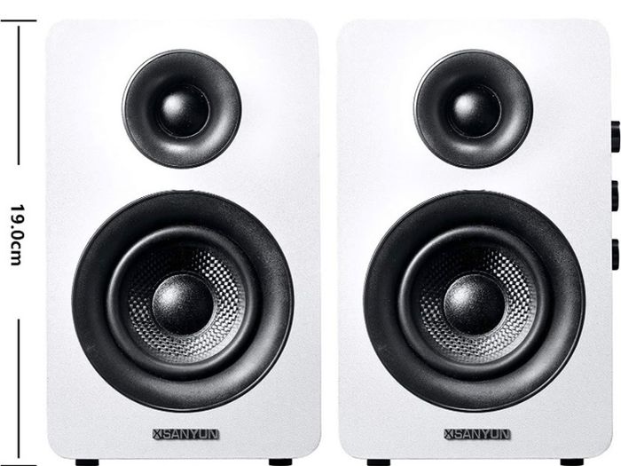 Active Bluetooth 5.0 Bookshelf Speakers 60W Carbon Fiber Speaker Unit Built-in 24bit DAC Dynamic 3D Surround Sound 2.0 Computer PC Monitor Gaming Speakers (FREE POSTAGE)