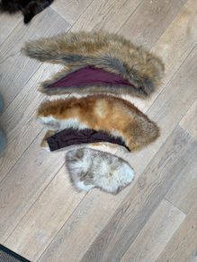 3 x Vintage Genuine Real Fur Stoles / Collars