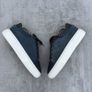 Arne Leather Toe Cap Trainer - Blue Image 2