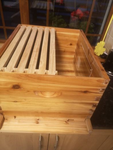 Complete beehive, ready to go to your garden. Just add bees.
