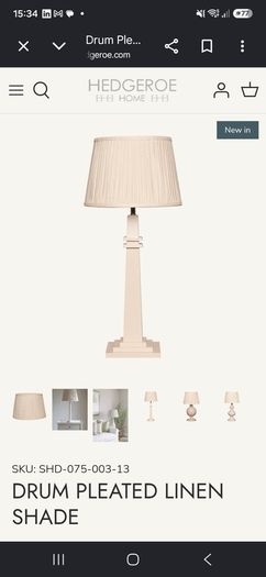 Hedgeroe Drum Pleated Linen Shade