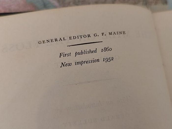 Vintage 1952 George Eliot: The Mill on the Floss - Collins New Classics Edition