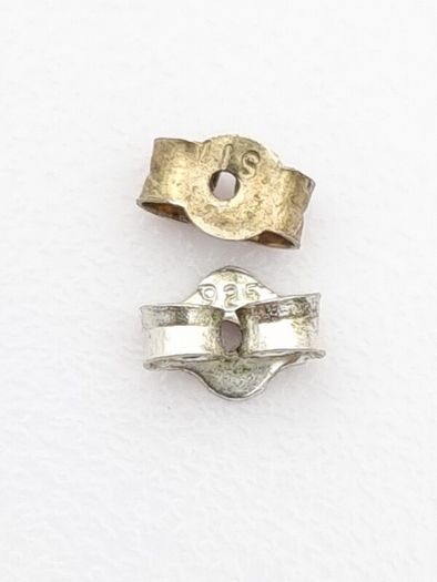 Vintage 925 Sterling Silver Leaf Stud Earrings