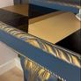 Blue and gold console table hslf moon Image 3
