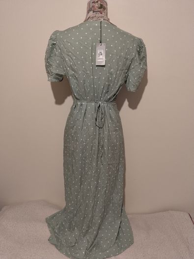 Green Polka Dot Dress, New With Tags