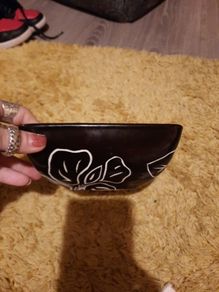 black and white ceramic bowl by laurie gates