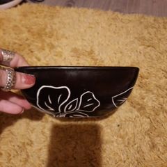 black and white ceramic bowl by laurie gates