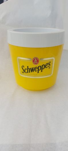 1980s Schweppes ice-bucket, unusual, hard to come by,used  condition, sold as seen, buyer collects or pays postage thank you,