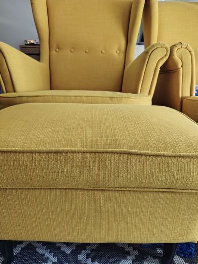 Armchair with footstool
