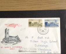 1968 First Day Covers Europa, Human Rights, Limerick Cathedral