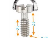 1038 17mm Long D-Ring 1/4 Screw Stainless Steel For Tripod Monopod Ballhead