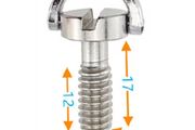 1038 17mm Long D-Ring 1/4 Screw Stainless Steel For Tripod Monopod Ballhead