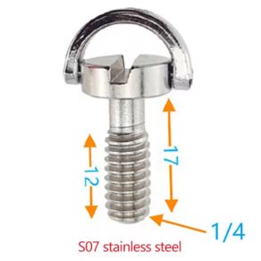 1038 17mm Long D-Ring 1/4 Screw Stainless Steel For Tripod Monopod Ballhead