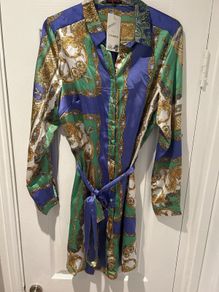 Satin Shirt Dress BNWT