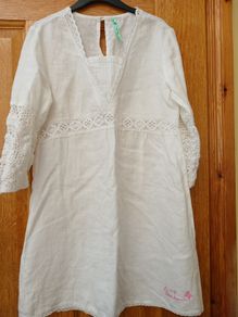 White Linen & Lace Pepe Jeans top Age 12
