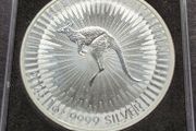 1 oz silver KANGAROO 2023 1 Dollar coin in Square capsule.