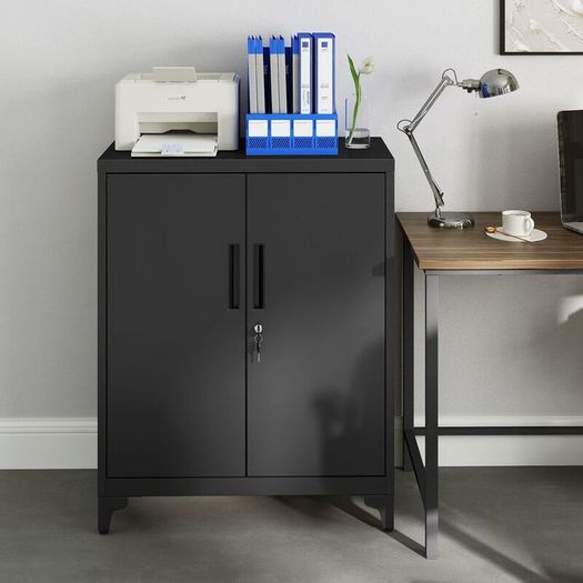 New Home Office Metal Filing Cabinet (Matte black) FREE Delivery