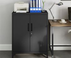 New Home Office Metal Filing Cabinet (Matte black) FREE Delivery