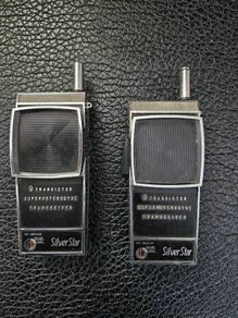 Vintage 1970s Silver Star Walkie Talkies