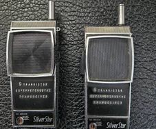 Vintage 1970s Silver Star Walkie Talkies