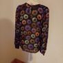 Size 10 Black Flower Top Image 3