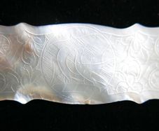 Antique 18th Century Mother of Pearl Armorial Game Token