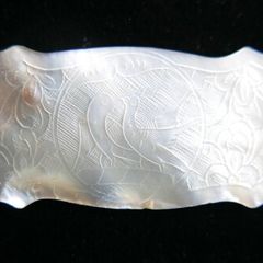 Antique 18th Century Mother of Pearl Armorial Game Token