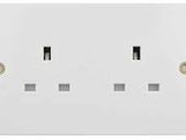 White Double Sockets Unswitched
