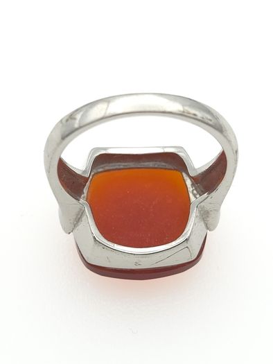 Vintage Carnelian 925 Sterling Silver Ring