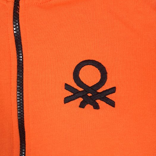 United Colors of Benetton Bright Orange Logo Track Jacket Slim Fit 8UK/36EU