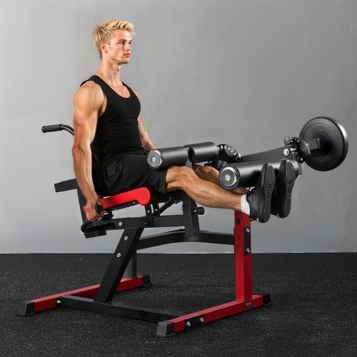 Leg Extension and Curl Machine, Seated Leg Rotary Extension for Thigh, Adjustable Lower Body Specialty Exercises Equipment, 550 LBS Heavy Duty Workout Bench for Home Gym, for Heights 1.65  1.9 m