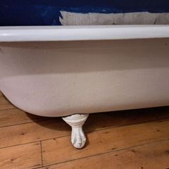 Cast Iron Bath with Antique Taps