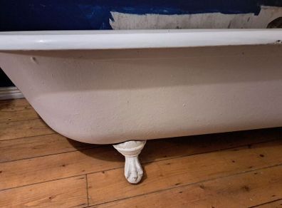 Cast Iron Bath with Antique Taps