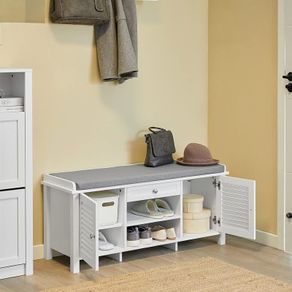 Shoe Bench White 2 doors