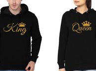 main image for ad King Queen Couple Unisex Hoodies Great Gift Present For Valentines Day Idea