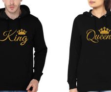 King Queen Couple Unisex Hoodies Great Gift Present For Valentines Day Idea