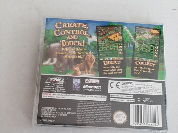 New unopened Nintendo ds Zoo tycoon game