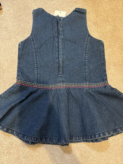 New - Rugged Bear Denim baby girl dress size 18-24 m